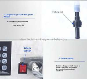 เครื่องบรรจุของเหลวแบบปริมาณสำหรับเครื่องดื่ม ช็อกโกแลต แยม น้ำผึ้ง นม น้ำผลไม้ น้ำหอม น้ำมันทำความสะอาด ซอสมะเขือเทศ แชมพู - Product Image 4