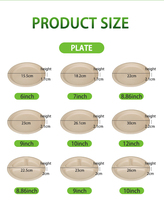 Assiettes jetables biodégradables en bagasse de canne à sucre compostables écologiques compatibles micro-ondes de 7 pouces pour les fêtes