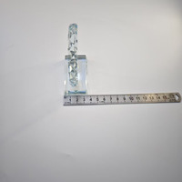 Trophée de reconnaissance personnalisé en cristal rond avec base transparente pour cérémonie d'entreprise, souvenir DT-R002
