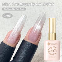 UR SUGAR 15ml Vernis Gel Cat Eye Monophase Sans Base Ni Top Coat OEM Super Brillant Effet Œil de Chat pour Nail Art