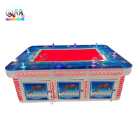 Table de jeu de pêche en métal blanc de 55 pouces pour 8 joueurs, personnalisable, de luxe, à prix abordable, de l'usine Qianmen Source