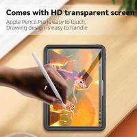 Étui pour iPad Pro 13 pouces 2024 M4, étanche IP68, transparent avec cordon, protection intégrale, anti-poussière pour iPad Pro 2024 13 pouces