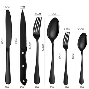 Bán buôn dùng một lần thân thiện với môi mạ Vàng Matte Flatware <span class=keywords><strong>Set</strong></span> số lượng lớn thép không gỉ bạc dao kéo cho đám cưới - Product Image 3