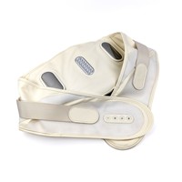 Neuer ToWell Wiederaufladbarer ABS/PU-Leder Taillenmassagegerät 3 Modi Lendenwirbel-Druckmassage Musikfunktion Heißkompresse 50-90 Minuten