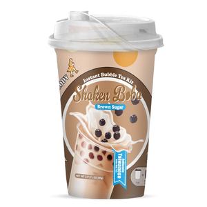 Té de burbujas orgánico con azúcar moreno batido, premix con 3 tazas de perlas y pajita - Product Image 3