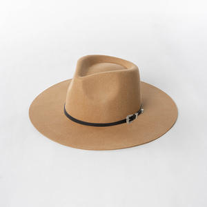 Chapeaux Fedora en laine 100% de haute qualité vendus en usine, chapeaux Fedora pour femmes, mode de plein air, avec ceinture à boucle métallique - Product Image 5