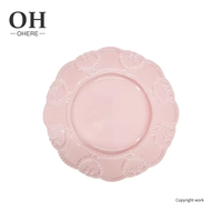 Assiettes de Présentation Classiques Roses Vintage en Porcelaine à Relief, Vaisselle pour Mariages et Événements, Vajilla Plant, Vente en Gros