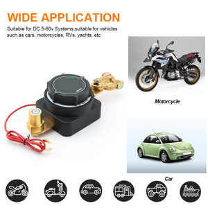 Interrupteur universel de coupure de batterie à colonne supérieure avec voltmètre pour pôles positifs et négatifs, pour applications marines, VR, voitures et camions - Product Image 4