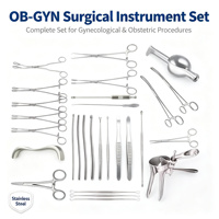 Kit d'instruments chirurgicaux de précision durable pour examen gynécologique, ensemble complet comprenant des rétracteurs, des pinces et des dilatateurs de Hegar