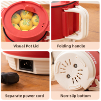 Yuedisi vente en gros 1.5L Mini cuisinière électrique marmite Portable antiadhésive marmite à nouilles marmite électrique