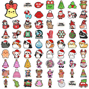 2025 breloques de chaussures de noël PVC souple en gros sabot accessoires de décoration breloques de chaussures de noël pour enfants cadeaux - Product Image 1