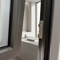 Fenêtre en aluminium à cadre étroit, économie d'énergie, stores intégrés inclinables uniquement, pour chambre et cuisine