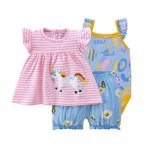 Set di <span class=keywords><strong>Abbigliamento</strong></span> per Neonati 2026, Completo 3 Pezzi con Body e Pantaloni per Bambini e Bambine - Product Image 2