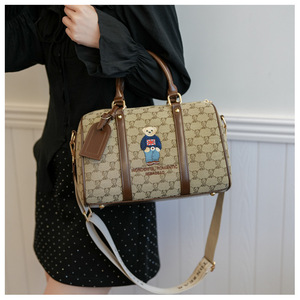 Bolso bandolera de hombro portátil de gran capacidad para mujer de moda americana europea, bolso de transporte grande, bolso de viaje, bolso de lona - Product Image 3