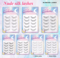 Qingdao Faux Cils Private Label 6-13mm Strip Lashes avec Emballage Personnalisable pour Pas Cher pour les Débutants