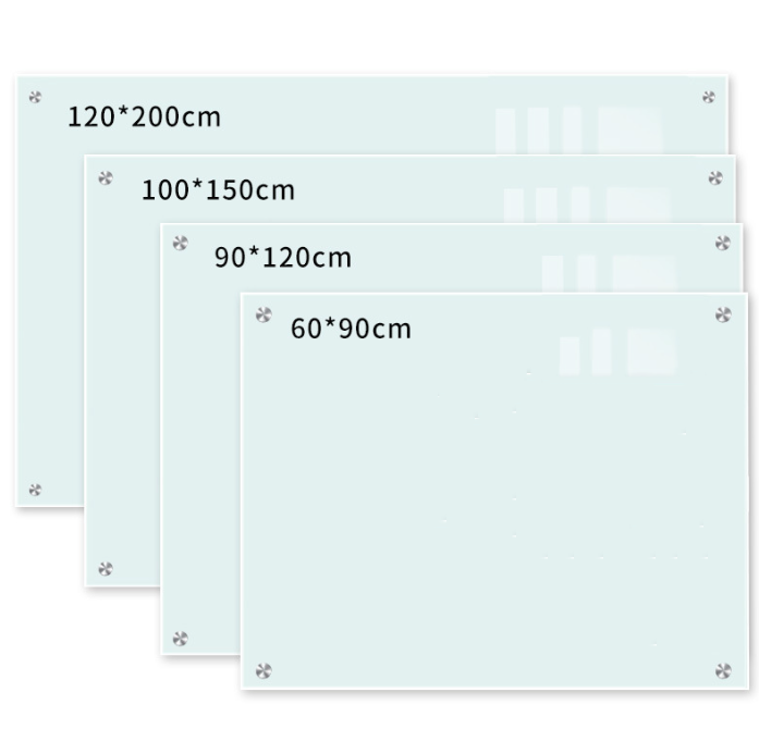 Aangepaste Frameloze Gehard Whiteboard Droog Wissen Magnetisch Glas Whiteboard Voor Klaslokaal Kantoor Interactieve Whiteboard Oem Optie