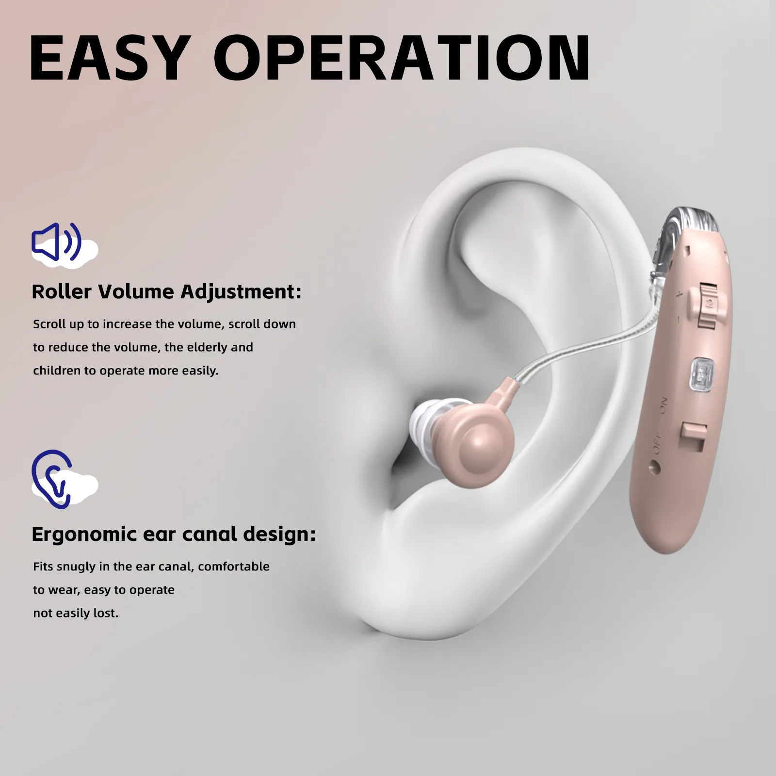 OTC rechargeable wireless hearing aid manufacturer BTE hearing aid quality hearing amplifier cheap aids for senior adult