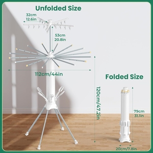 Octopus Shaped Folding Outdoor Drying Rack Portable Foldable Design for <strong>Over</strong> <strong>Doors</strong> Hanging Clothes Drying Rack with <strong>Hooks</strong> - Product Image 6