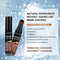 Pena warna Wig renda 20ml, pena pewarna rambut dengan sikat, stik sentuhan akar rambut