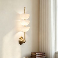 Lampe murale en albâtre espagnol en forme de flocon de neige haut de gamme, personnalisable, idéale pour le salon, la salle à manger et la chambre à coucher d'une villa