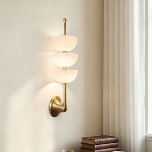 Lámpara de Pared de Alabastro Español de Alta Gama con Diseño de Copo de Nieve, Ideal para Sala de Estar, Comedor y Dormitorio de una Villa - Product Image 2