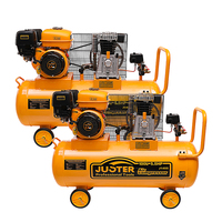 Outils électriques professionnels Compresseur d'air à essence 200L 3HP avec système d'entraînement par courroie Lubrifié à l'huile Fils de cuivre Compresseurs