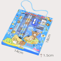Geschenkbox für Schulkinder mit Buntstiften, Anspitzer, Radiergummi, Notizbuch und Lineal – 6-teiliges Schreibwarenset für Kinder