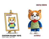 Peluche de chat personnalisée, jouet en peluche mignon à visage paresseux, poupée animale en peluche pour décoration intérieure, cadeau, OEM ODM, peluche de chat sur mesure