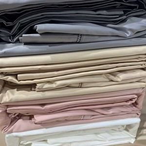 Juego de Ropa de Cama de Algodón Egipcio para Hotel, 200 Hilos, Blanco, Cuatro Piezas, Color Sólido, Transpirable, Suave, Agradable para la Piel, Absorbe la Humedad - Product Image 5