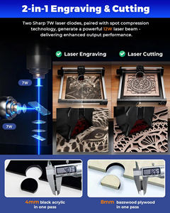 Grabador Láser Swift <span class=keywords><strong>para</strong></span> <span class=keywords><strong>Principiantes</strong></span>, Cortador Láser de 12000mW, Área de <span class=keywords><strong>Trabajo</strong></span> de 300X300mm, Máquina de Grabado Swift 12W - Product Image 5