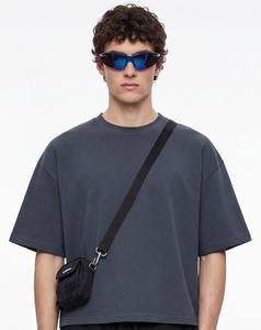 T-shirt da uomo a maniche corte in cotone 100% tinta unita, stile streetwear, fresco, oversize, formale, 240G, primavera <span class=keywords><strong>estate</strong></span> - Product Image 1