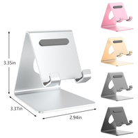 Support de téléphone portable de bureau portable très vendu pour tous les smartphones de 3 à 10 pouces, en alliage d'aluminium
