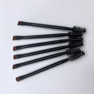 Pinceau à sourcils double tête oblique avec recourbe-cils, outil de beauté, vente en gros, prix de gros, HQ Mixed Proc Discount - Product Image 1