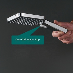 Pommeau de douche carré avec interrupteur marche/arrêt, haute pression, économie d'eau, remplacement pour camping-car et caravane - Product Image 4