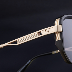 Lunettes de soleil polarisées UV400 carrées, style punk, double pont, avec logo personnalisé, design rétro, pour hommes, vente en gros Partagas - Product Image 2