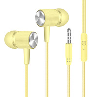 Vente en gros d'écouteurs filaires pour téléphone portable avec prise audio micro 3.5mm avec commande vocale écouteurs filaires avec boîte en papier L305