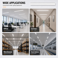 Luminaire linéaire LED intégré à intensité et température de couleur réglables, conforme CE RoHS, pour projets intérieurs