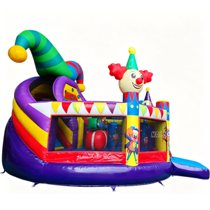 Château gonflable commercial Circus World <span class=keywords><strong>pas</strong></span> <span class=keywords><strong>cher</strong></span> avec toboggan et mur d'escalade, aire de jeux gonflable extérieure - Product Image 2