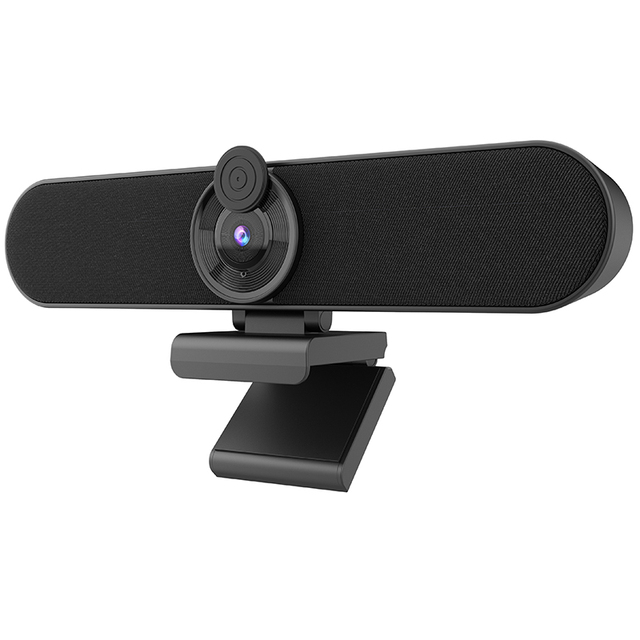 2K All in One Video Conference Camera 4MP USB Webcam Dual 5W Stereo Soundbar for Zoom/Teams/Small Meeting Room Remote Work
