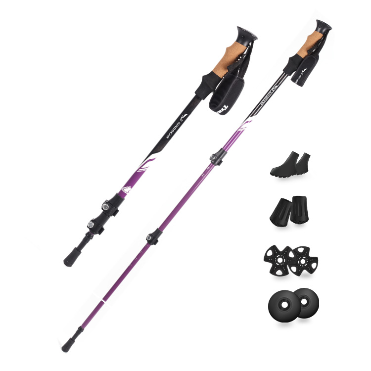 Amazon Лучшие продажи палки пробковой ручкой бастон De треккинг 7075 алюминиевая 3-х секционная телескопическая палка для северной ходьбы трекинговые палки