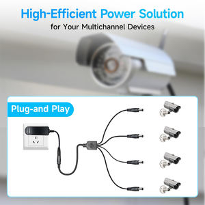 ESANN 1 Erkek - 2 Dişi 3 Dişi 22AWG DC 5525 5521 Güç Konektörü Elektronik Özel Erkek Dişi Uzatma Kablosu - Product Image 6