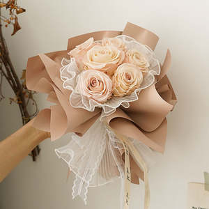 Jabón barato, novedad, malla de embalaje de poliéster, diferentes colores, floristería, papel de regalo impermeable para flores - Product Image 5