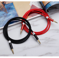 Câble audio tressé en nylon 3,5 mm mâle-mâle compatible avec autoradio et home cinéma, câbles audio Jack-Jack pour lecteur DVD