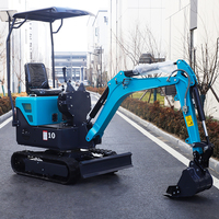 Mini-excavatrice électrique de 1 tonne pour usage domestique, zéro émission, alimentée par batterie, avec un moment de charge élevé et accessoires