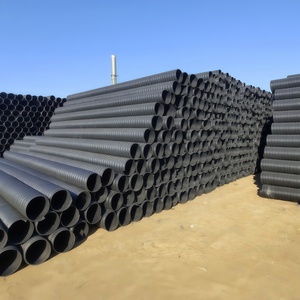 ท่อระบายน้ำ HDPE แบบยืดหยุ่นสองชั้น ผลิตจากโรงงานโดยตรง เป็นมิตรกับสิ่งแวดล้อม ทนแรงดันสูง น้ำหนักเบา SN8 ขนาด 500 มม. สำหรับงานระบายน้ำ - Product Image 1