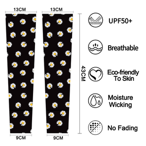 2025 su misura fabbrica di vendita calda piccola margherita modello maniche a braccio 4-Way elasticizzato senza cuciture antivento ad asciugatura rapida anti-uv - Product Image 2