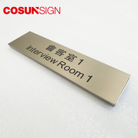 Plaque de numéro de maison moderne COSUN en acrylique et acier inoxydable pour hôtels et appartements