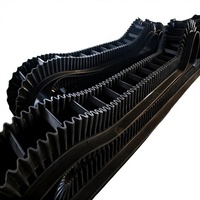 Bande transporteuse TRX OEM à forte charge et à angle de descente prononcé avec parois latérales en caoutchouc pour utilisation en machine