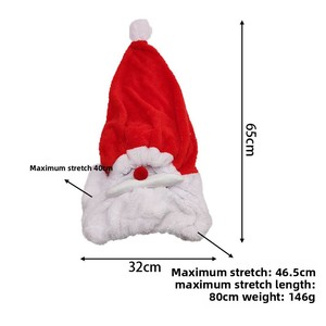 Chapeau de Noël en peluche américain, couvre-chef de Noël pour <span class=keywords><strong>moto</strong></span>, chapeau décoratif de Noël - Product Image 5