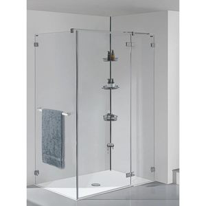4-Tier Adjustable Shelves Rustproof Bathroom <b>Corner</b> Shelf Organizer for Renters <b>Shower</b> <b>Caddy</b> Tension Pole - Product Image 2